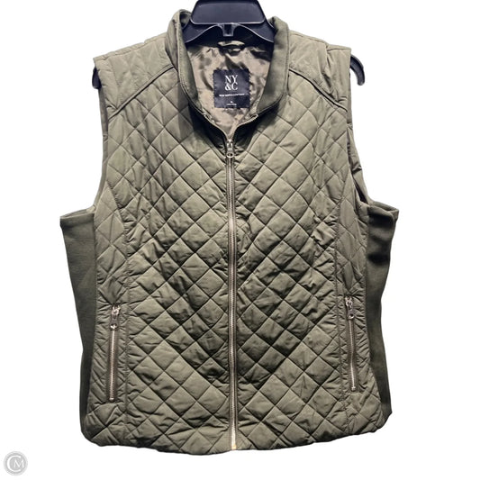Vest Puffer & Quilted By New York And Co In Green, Size: Xl