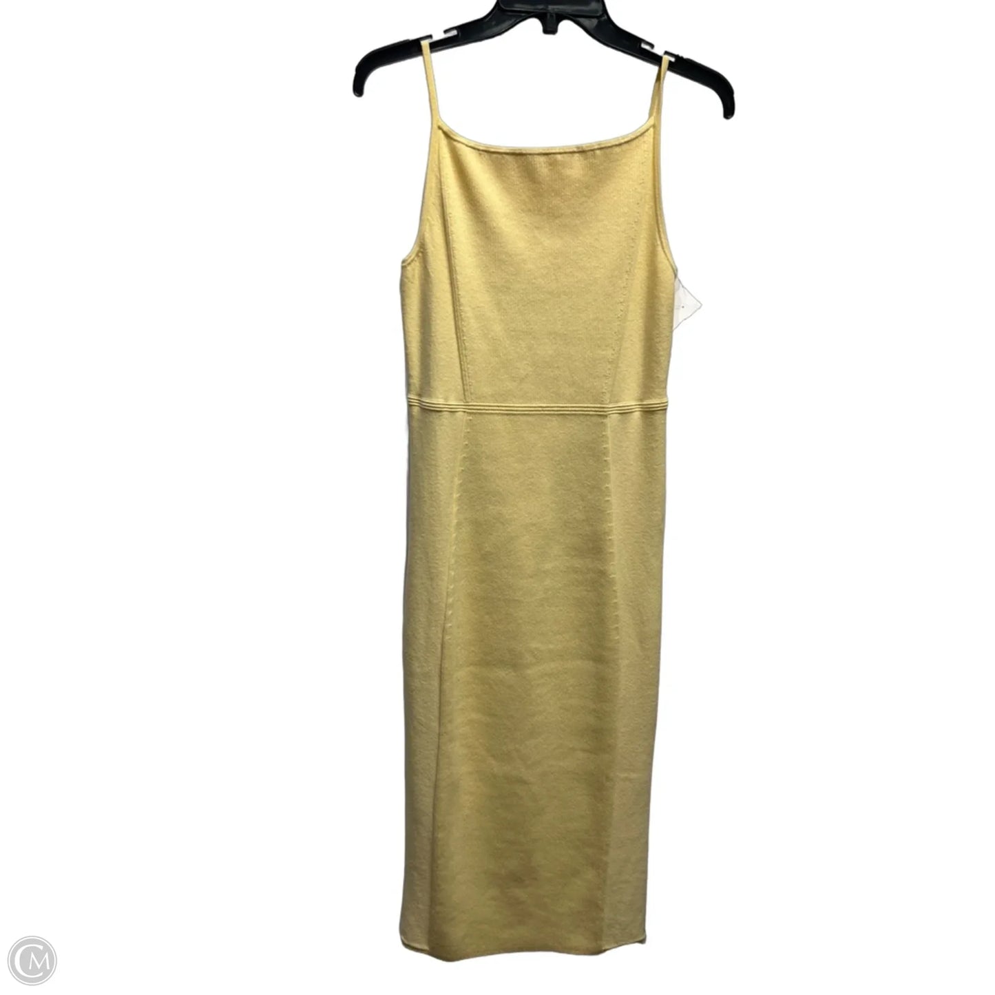 Dress Casual Midi By Express In Yellow, Size: M
