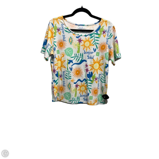 Top Short Sleeve By Draper James In Green & White, Size: Mp