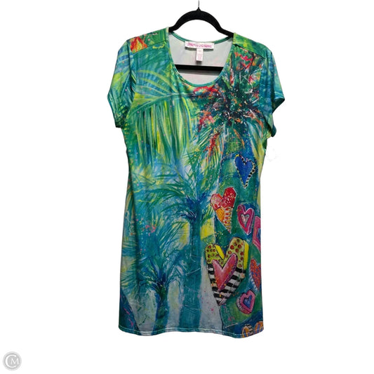 Dress Casual Short By Leoma Lovegrove In Blue & Green, Size: Lp