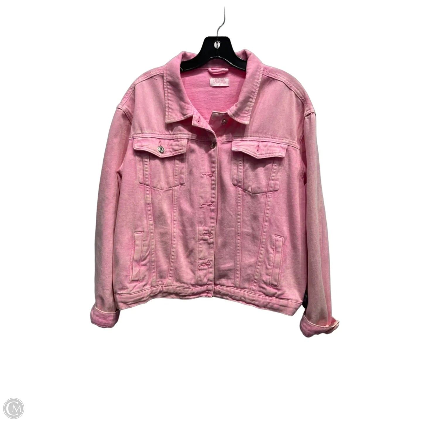 Jacket Denim By Pink Lily In Pink, Size: M