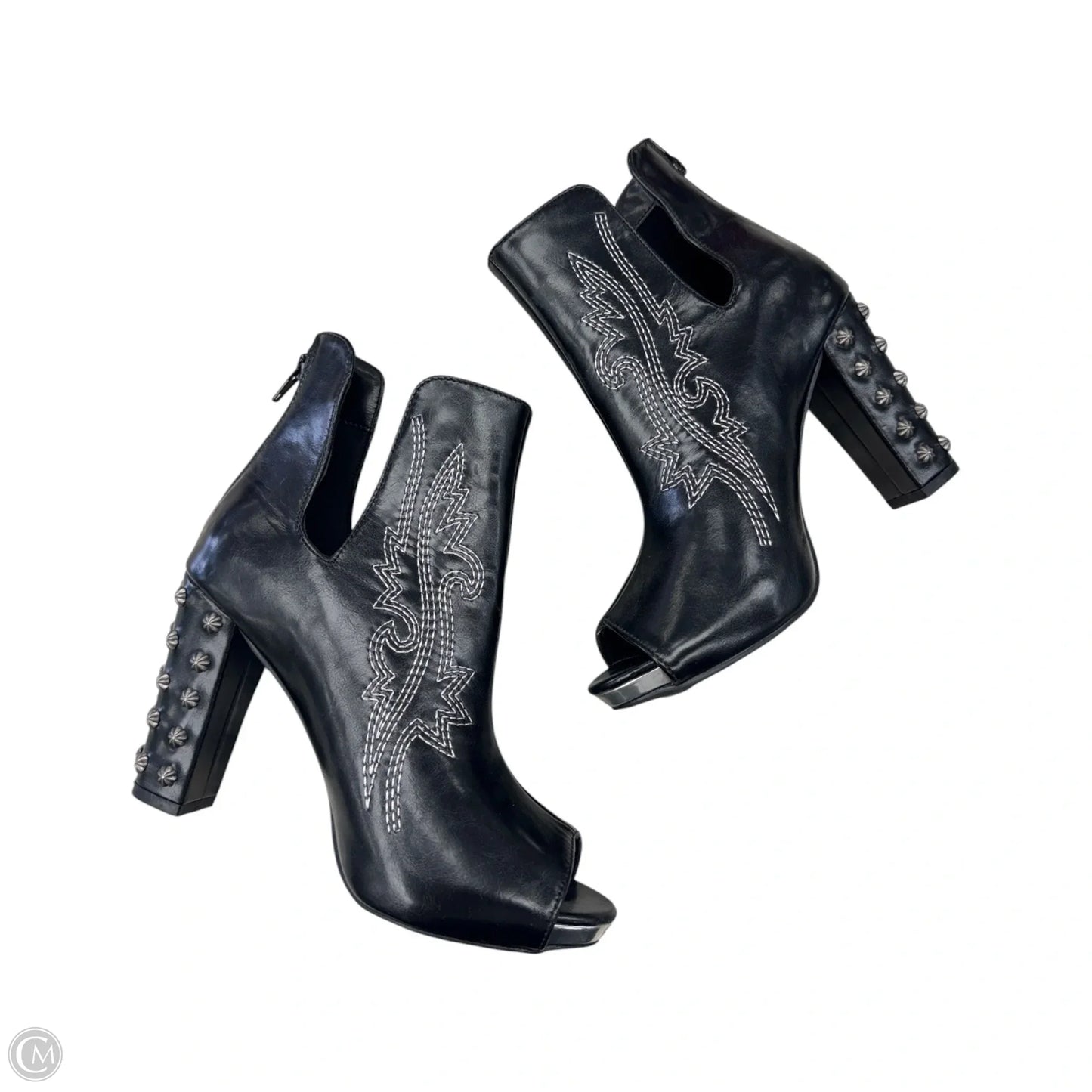 Sandals Heels Block By SHOE FLY  In Black, Size: 7