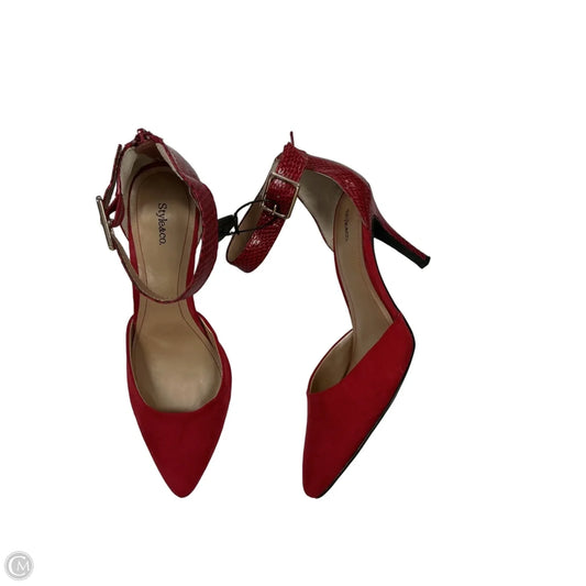 Shoes Heels Stiletto By Style And Company In Red, Size: 9