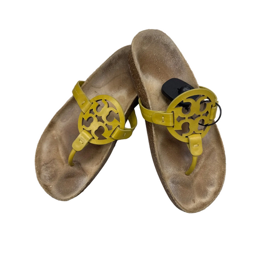 Sandals Designer By Tory Burch In Yellow, Size: 7.5