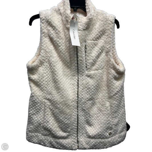 Vest Fleece By Calvin Klein In Cream, Size: L