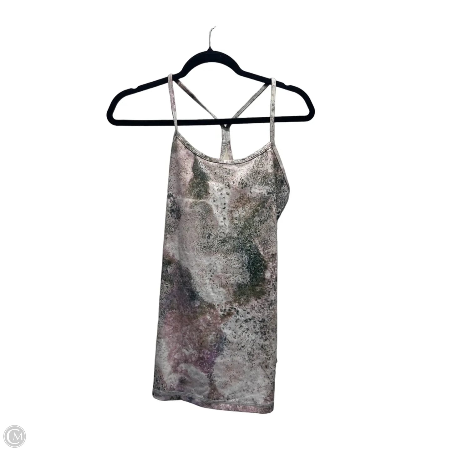 Athletic Tank Top By Lululemon In Green & Pink, Size: M