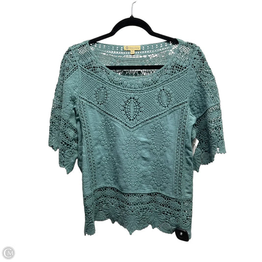 Top Short Sleeve By Democracy In Green, Size: S