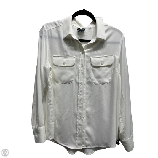 Top Long Sleeve By Inc In White, Size: M
