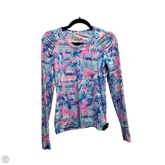 Top Long Sleeve Designer By Lilly Pulitzer In Blue & Pink, Size: Xxs