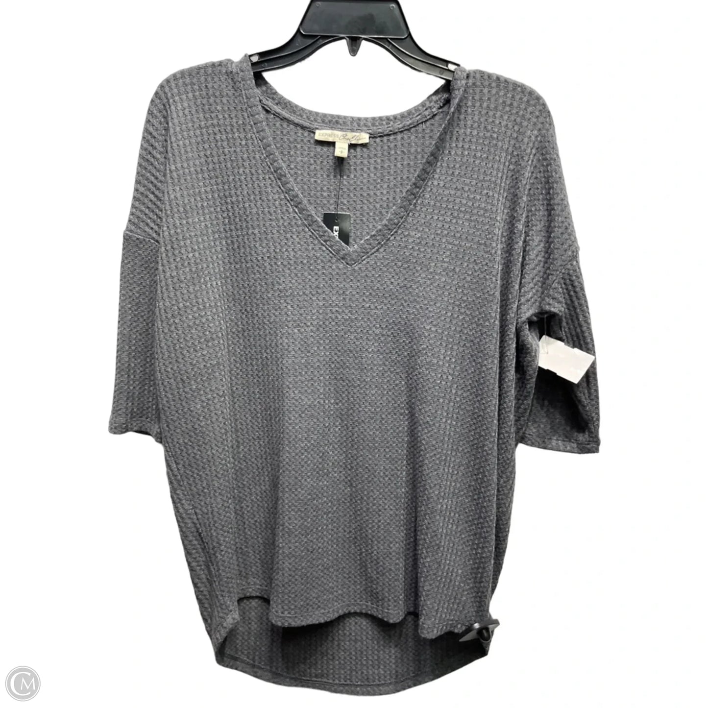 Top Short Sleeve By Express In Grey, Size: S