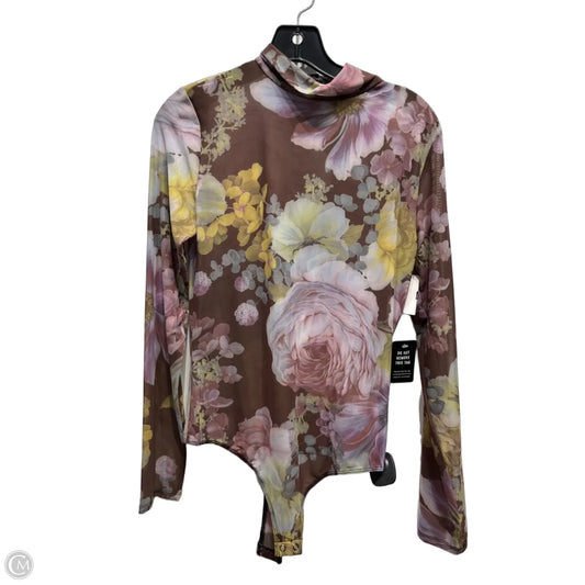 Bodysuit By Express In Tan & Yellow, Size: M