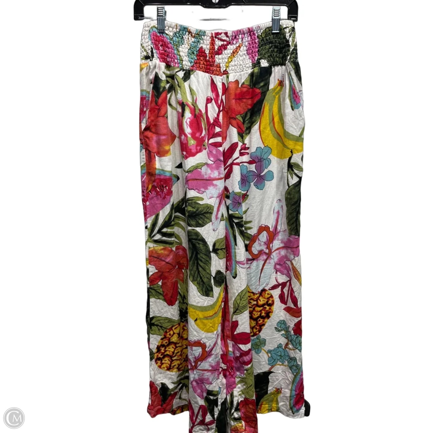 Pants Linen By Tahari In Pink & Yellow, Size: L