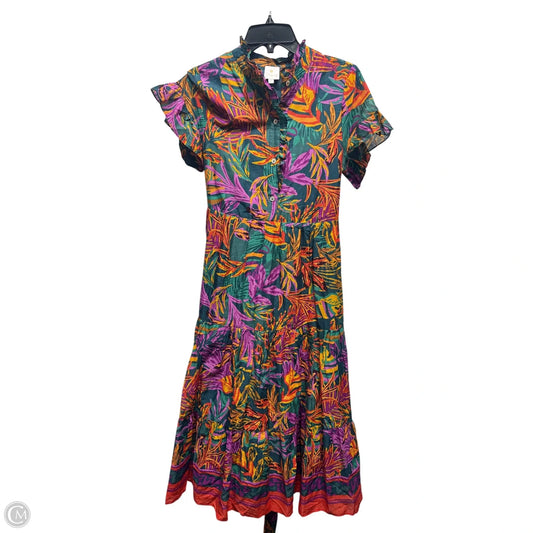 Dress Casual Maxi By J.marie In Green & Purple, Size: S