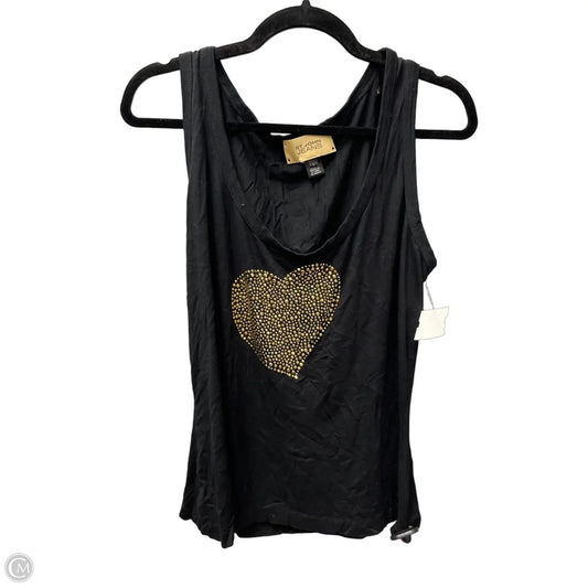 Top Sleeveless Luxury Designer By St John Collection In Black & Gold, Size: L