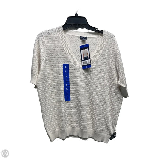 Top Short Sleeve By Splendid In Cream, Size: L