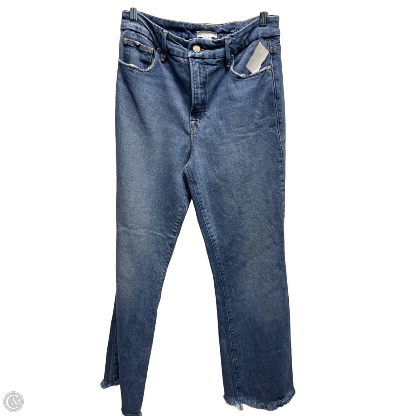 Jeans Wide Leg By Good American In Blue Denim, Size: 8
