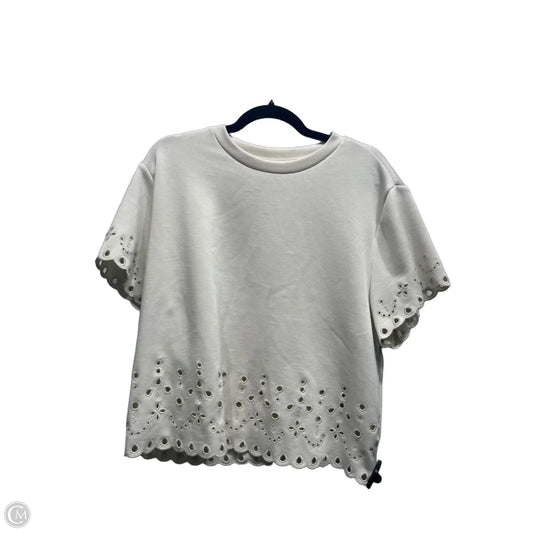Top Short Sleeve By Elie Tahari In Cream, Size: Xl