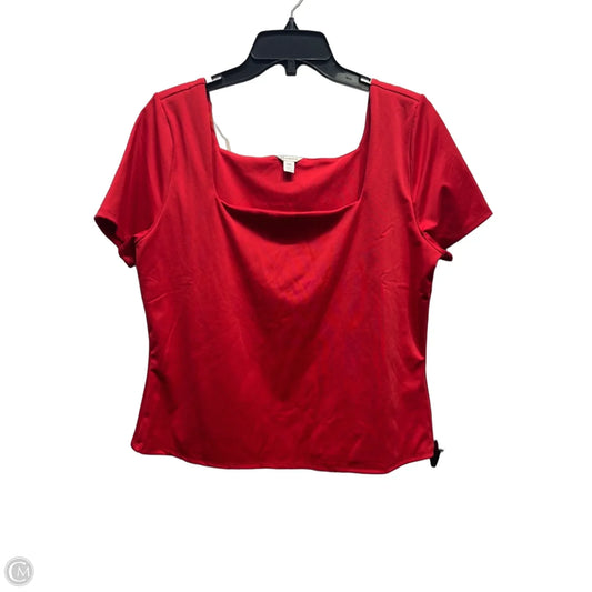 Top Short Sleeve By Versona In Red, Size: Xxl