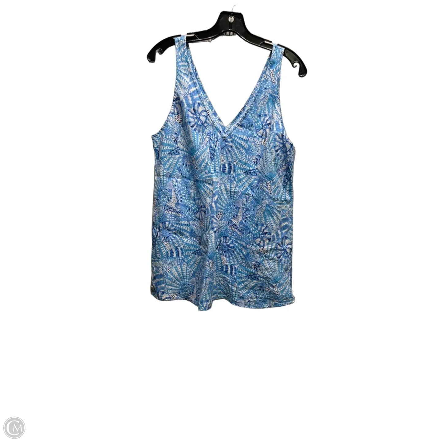 Top Sleeveless Designer By Lilly Pulitzer In Blue & White, Size: M