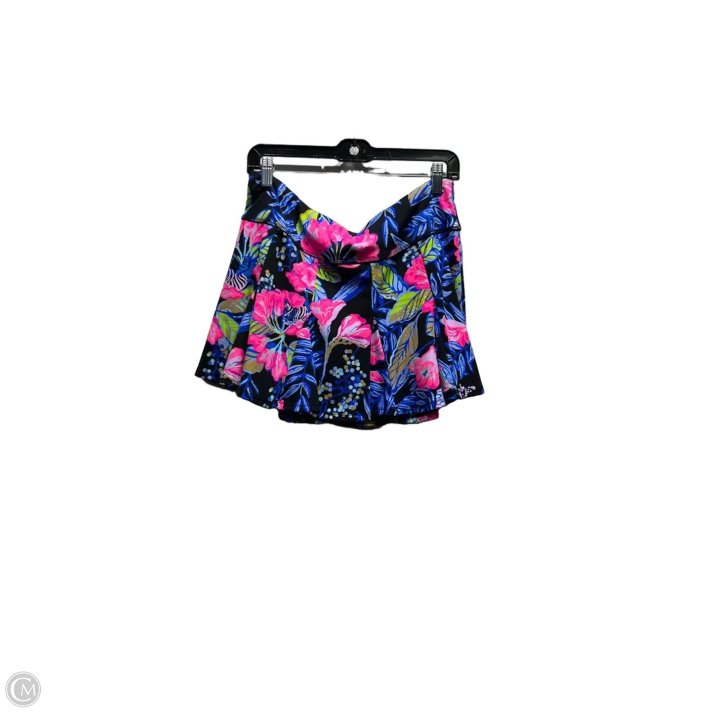 Skort Designer By Lilly Pulitzer In Black & Pink, Size: L