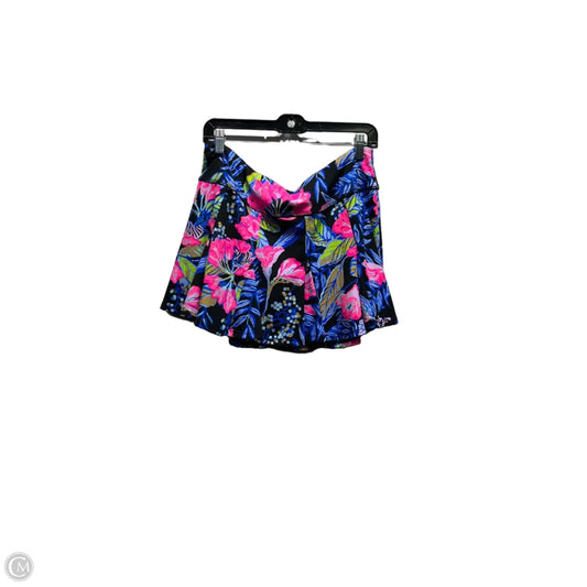 Skort Designer By Lilly Pulitzer In Black & Pink, Size: L