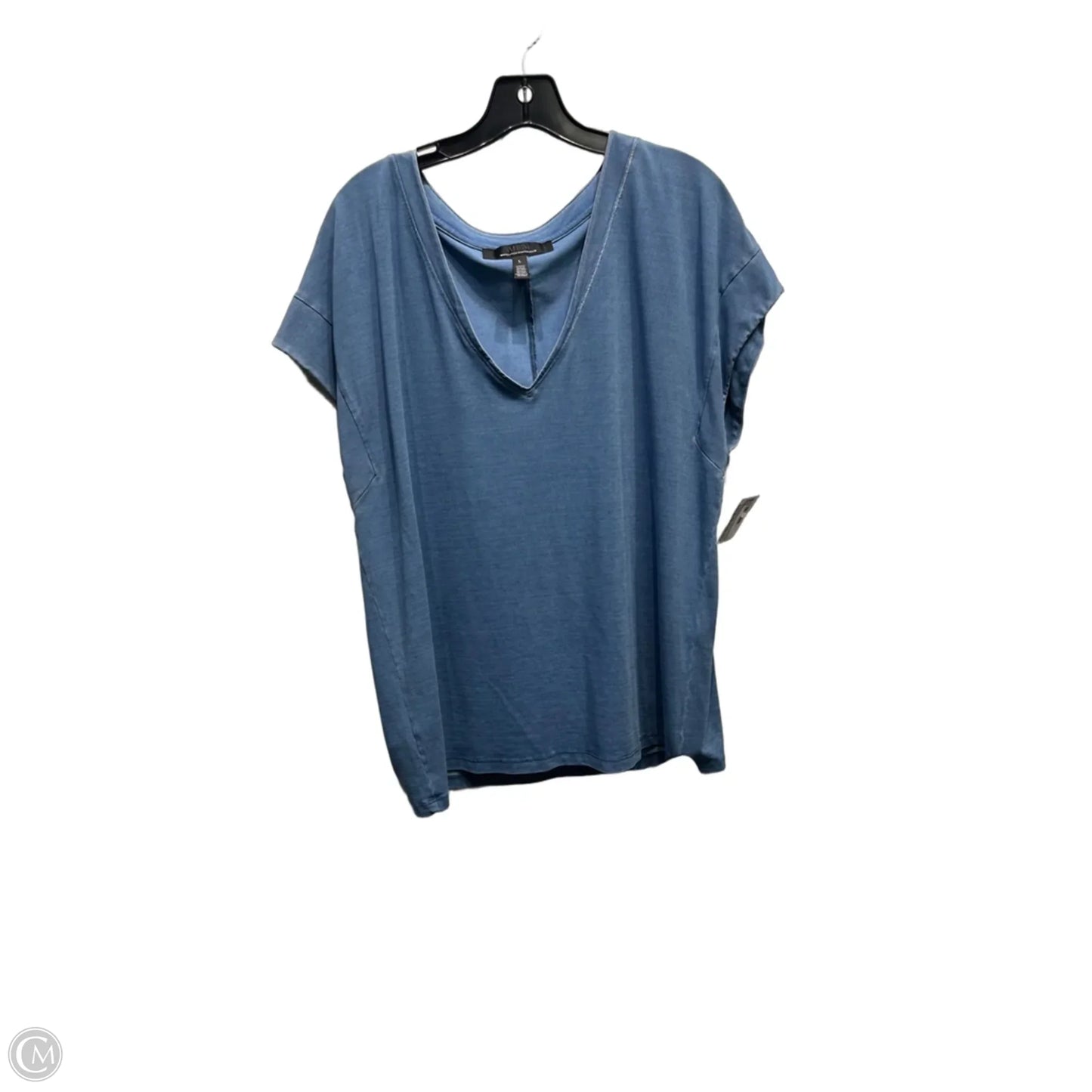 Top Short Sleeve By White House Black Market In Blue, Size: L