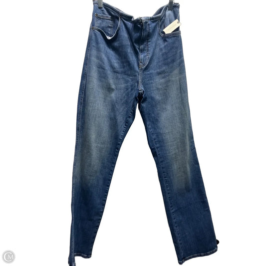 Jeans Straight By Pilcro In Blue Denim, Size: 14
