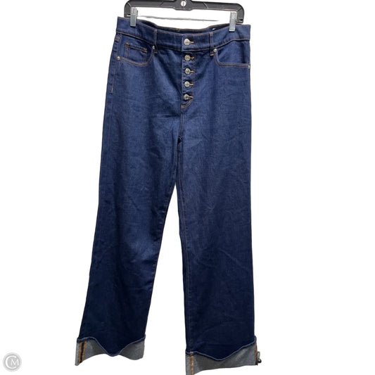 Jeans Wide Leg By Loft In Blue Denim, Size: 10