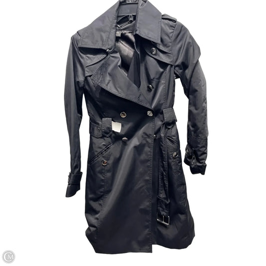 Coat Trench Coat By White House Black Market In Black, Size: Xxs