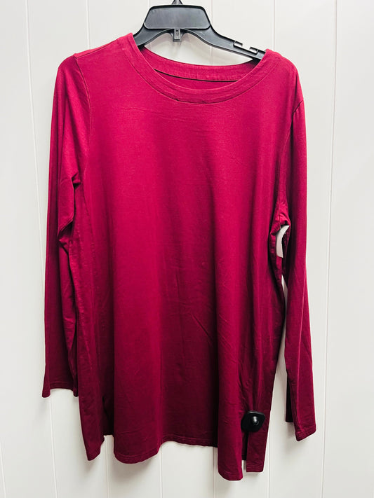 Top Long Sleeve Basic By J. Jill In Red, Size: L