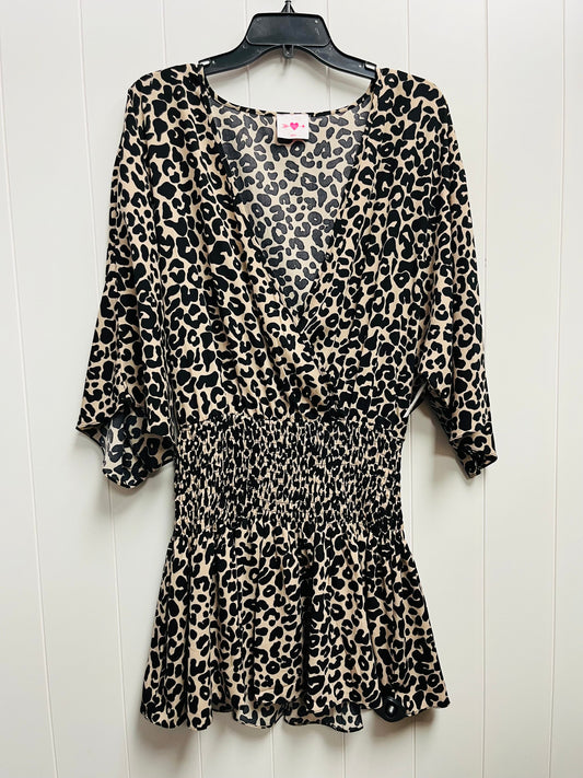 Animal Print Dress Casual Short Buddy Love, Size M