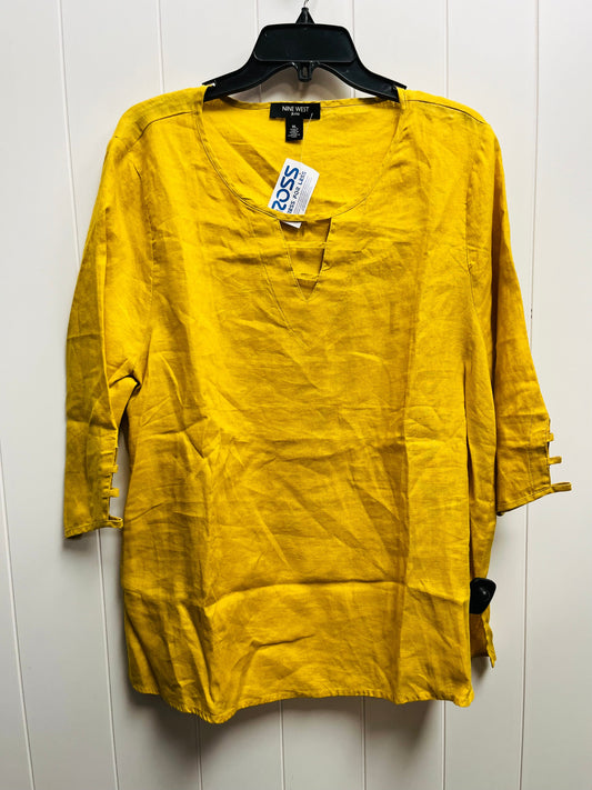 Yellow Top Long Sleeve Nine West Apparel, Size Xl