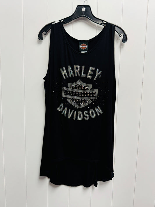 Black Top Sleeveless Harley Davidson, Size M
