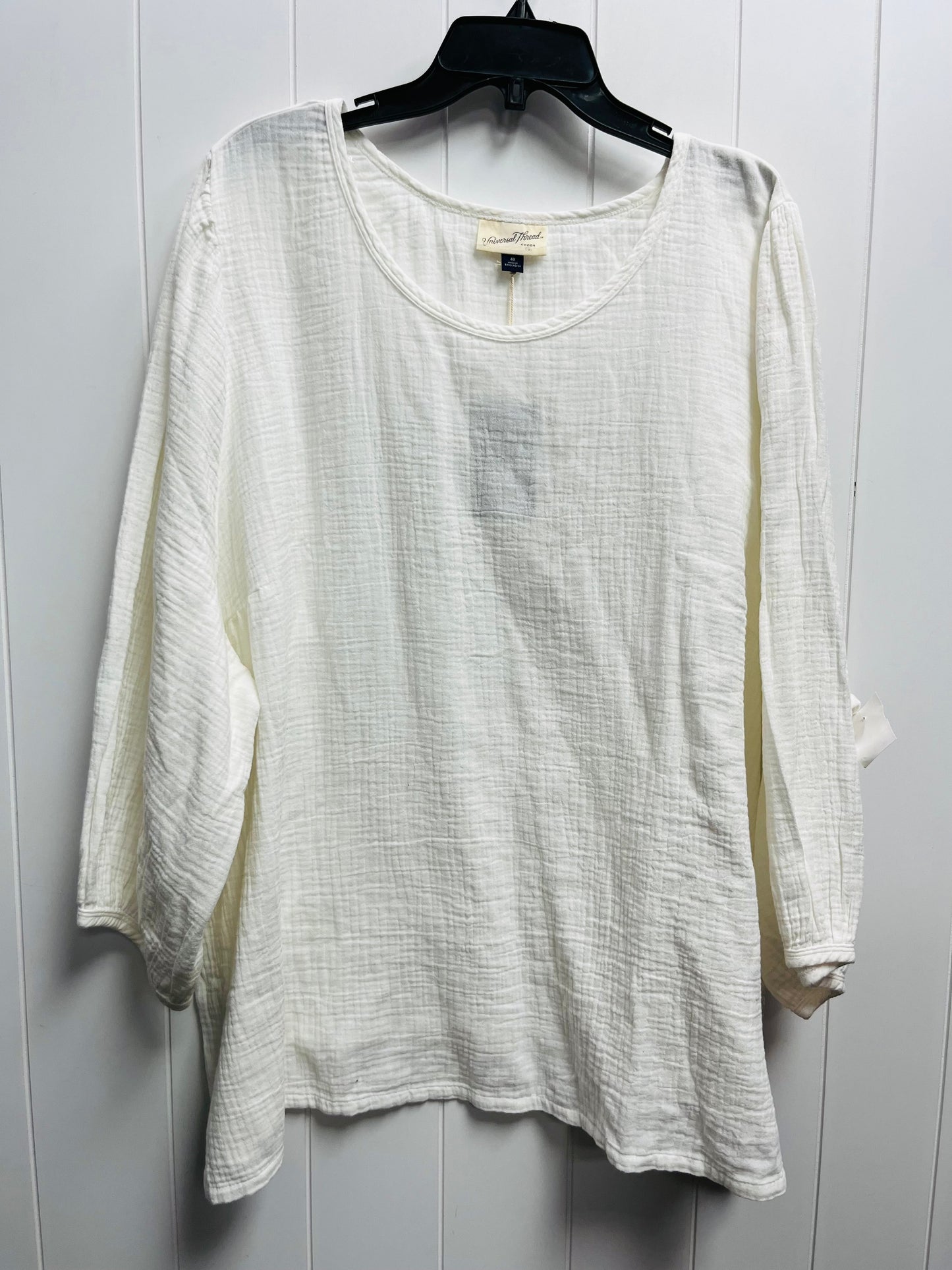 White Top Long Sleeve Universal Thread, Size 4x