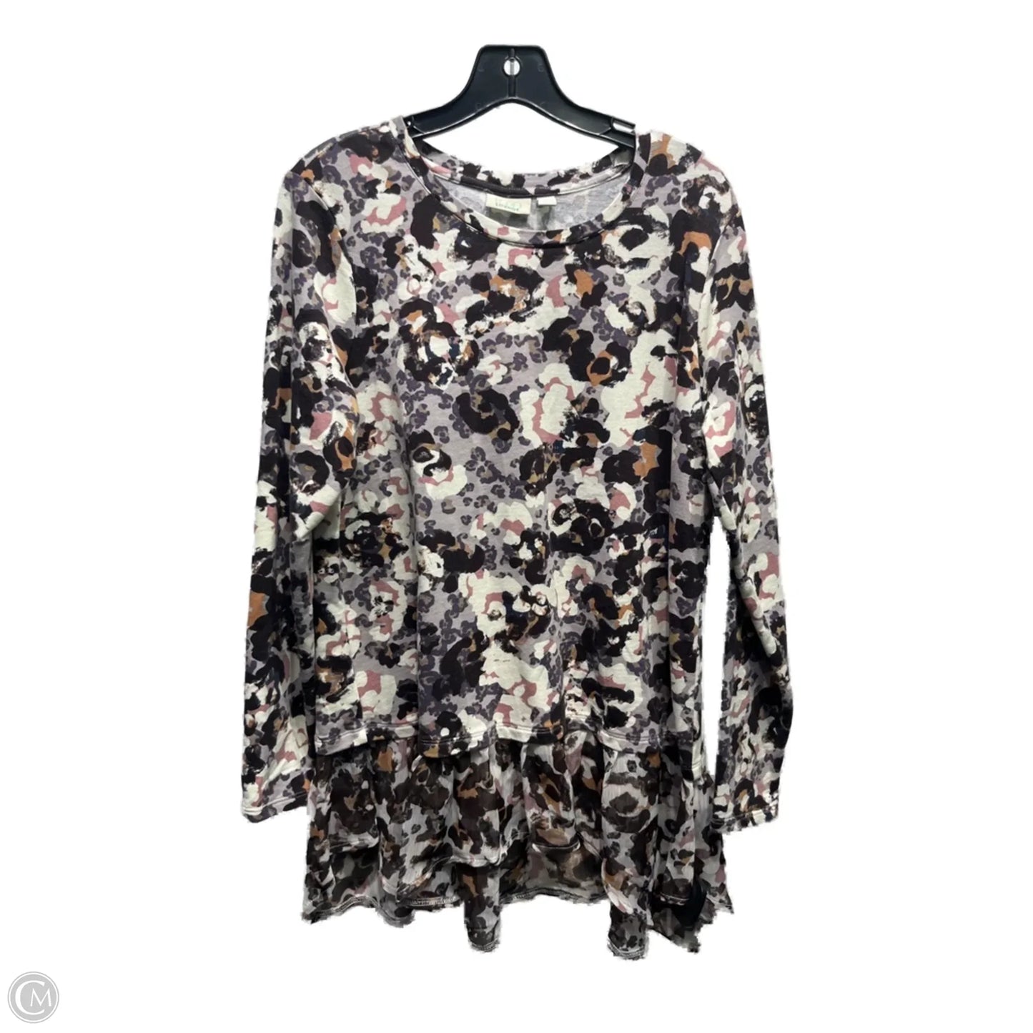 Top Long Sleeve By Logo In Purple, Size: S