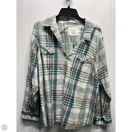 Top Long Sleeve By Sonoma In Green, Size: 2x