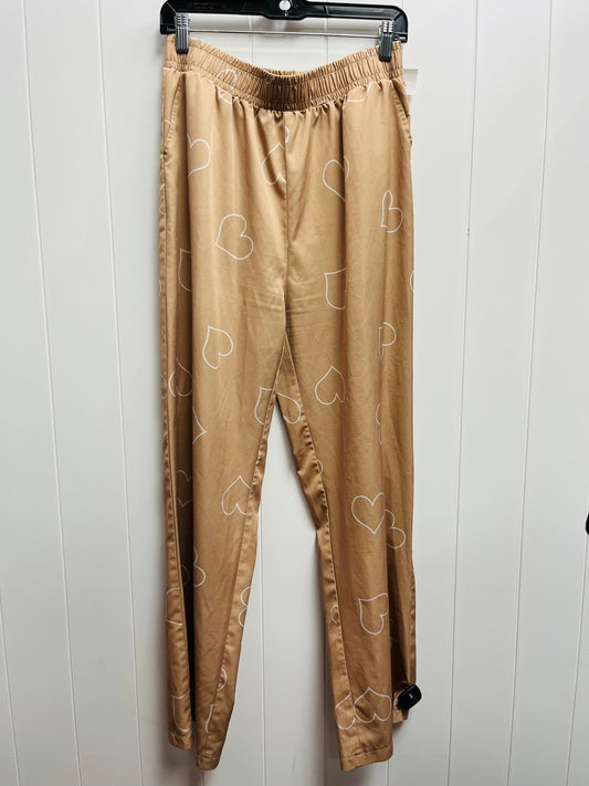 Pants Wide Leg By Shein In Tan, Size: Xl