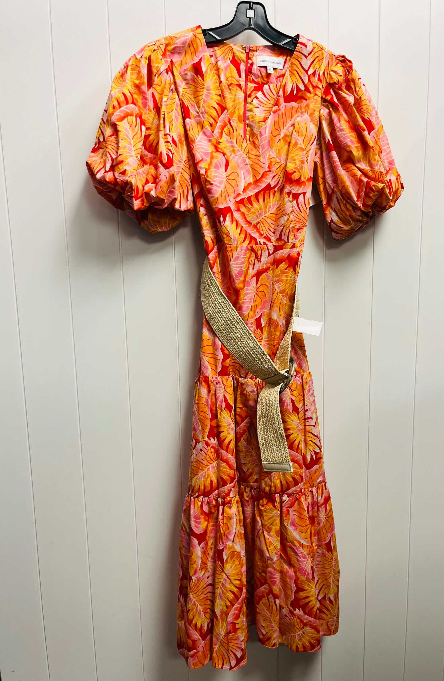 Dress Casual Maxi By Gibson And Latimer In Orange & Pink, Size: S