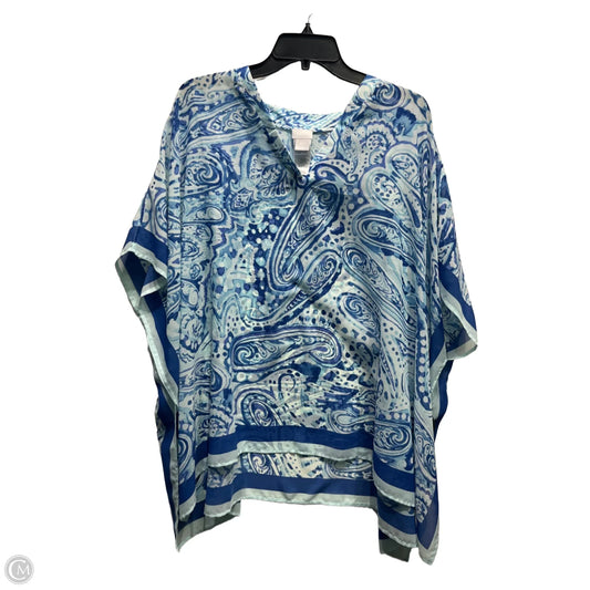 Blouse Short Sleeve By Chicos In Blue, Size: S