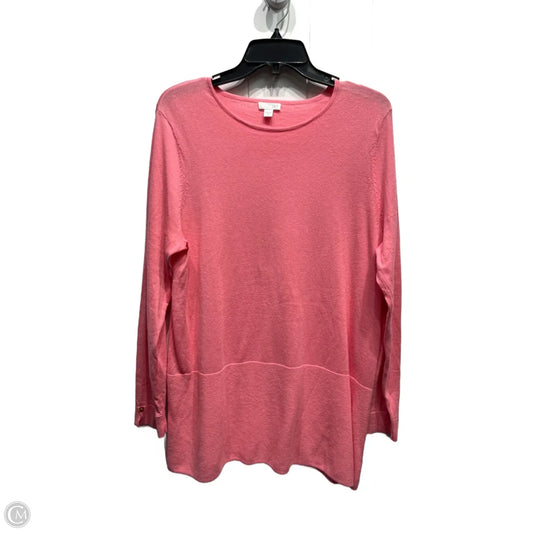 Top Long Sleeve By J. Jill In Pink, Size: M