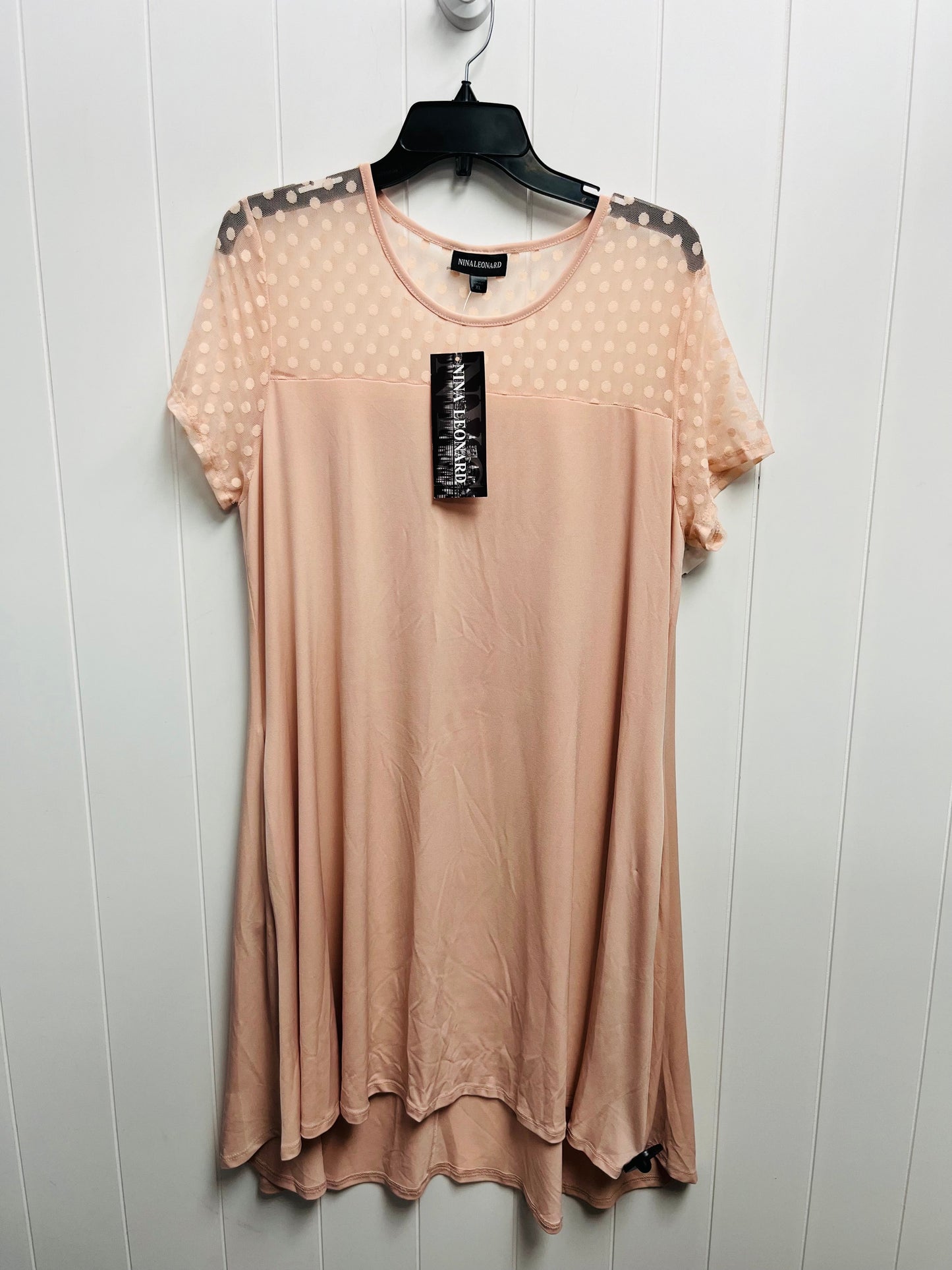 Dress Casual Short By Nina Leonard In Mauve, Size: Xl