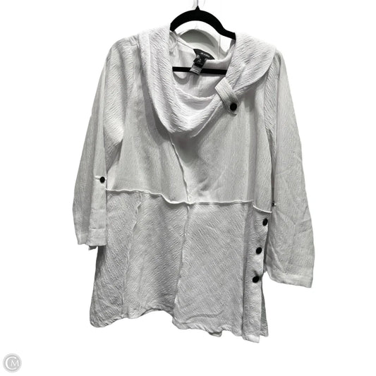 Top Long Sleeve By Ali Miles In White, Size: M