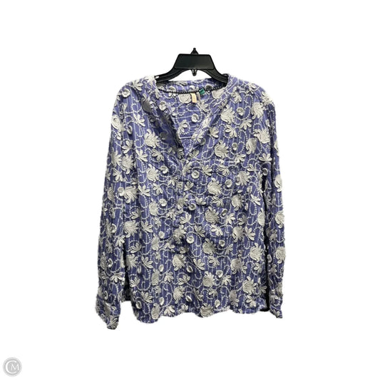 Top Long Sleeve By Pilcro In Purple, Size: 2x
