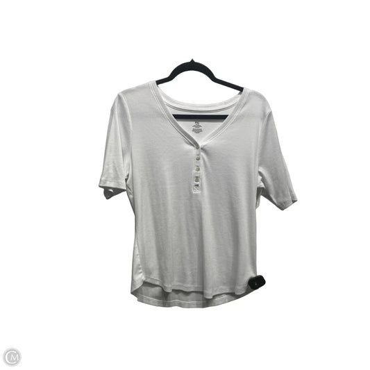 Top Short Sleeve By Sonoma In White, Size: Xlp