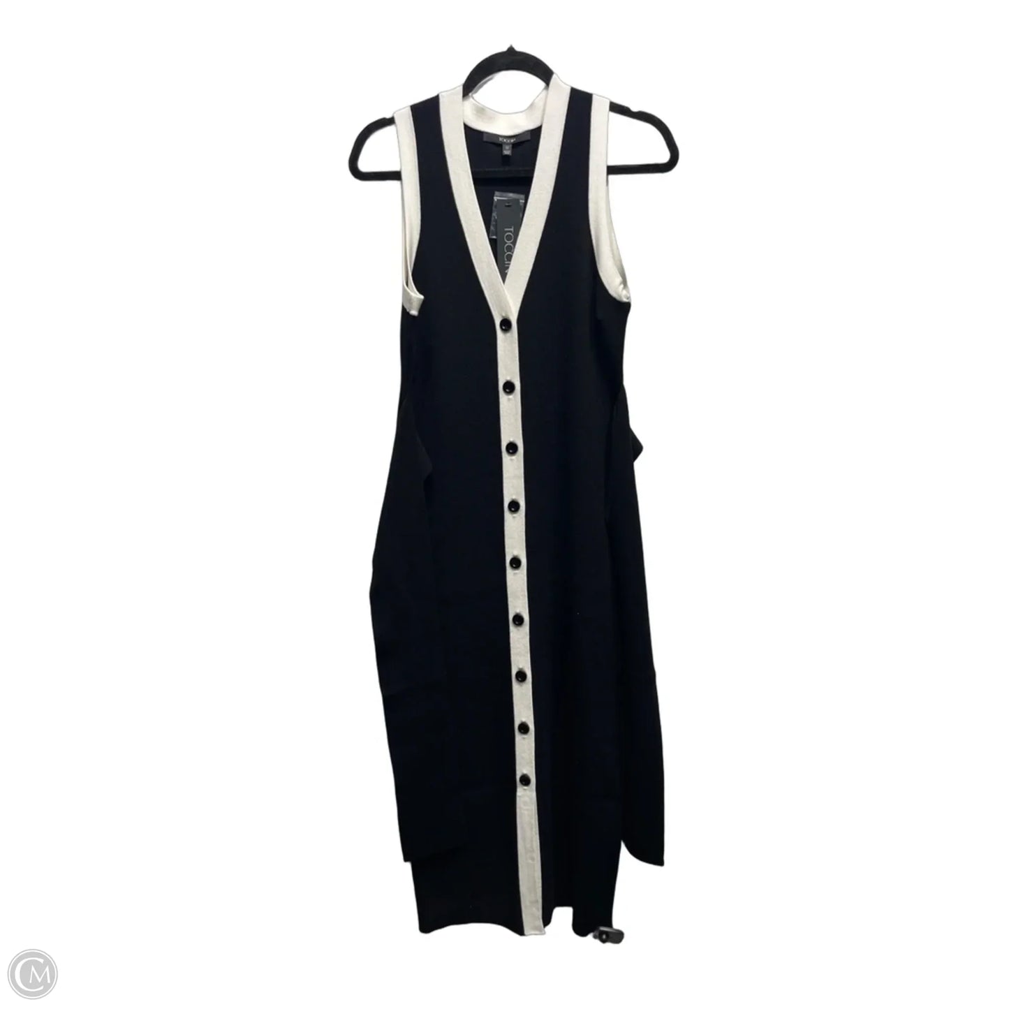 Dress Casual Midi By TOCCIN In Black & White, Size: M