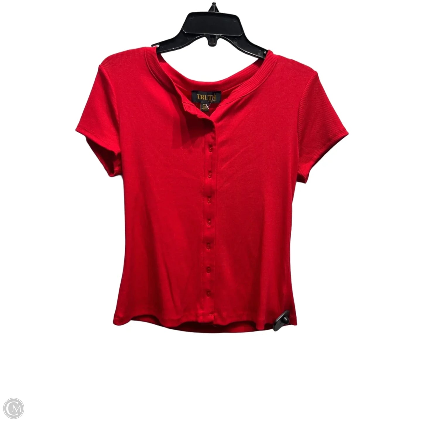 Top Short Sleeve By Truth In Red, Size: M