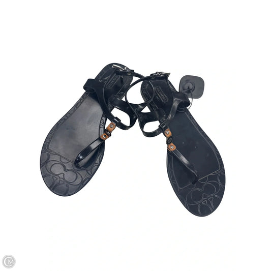 Sandals Designer By Coach In Black, Size: 7