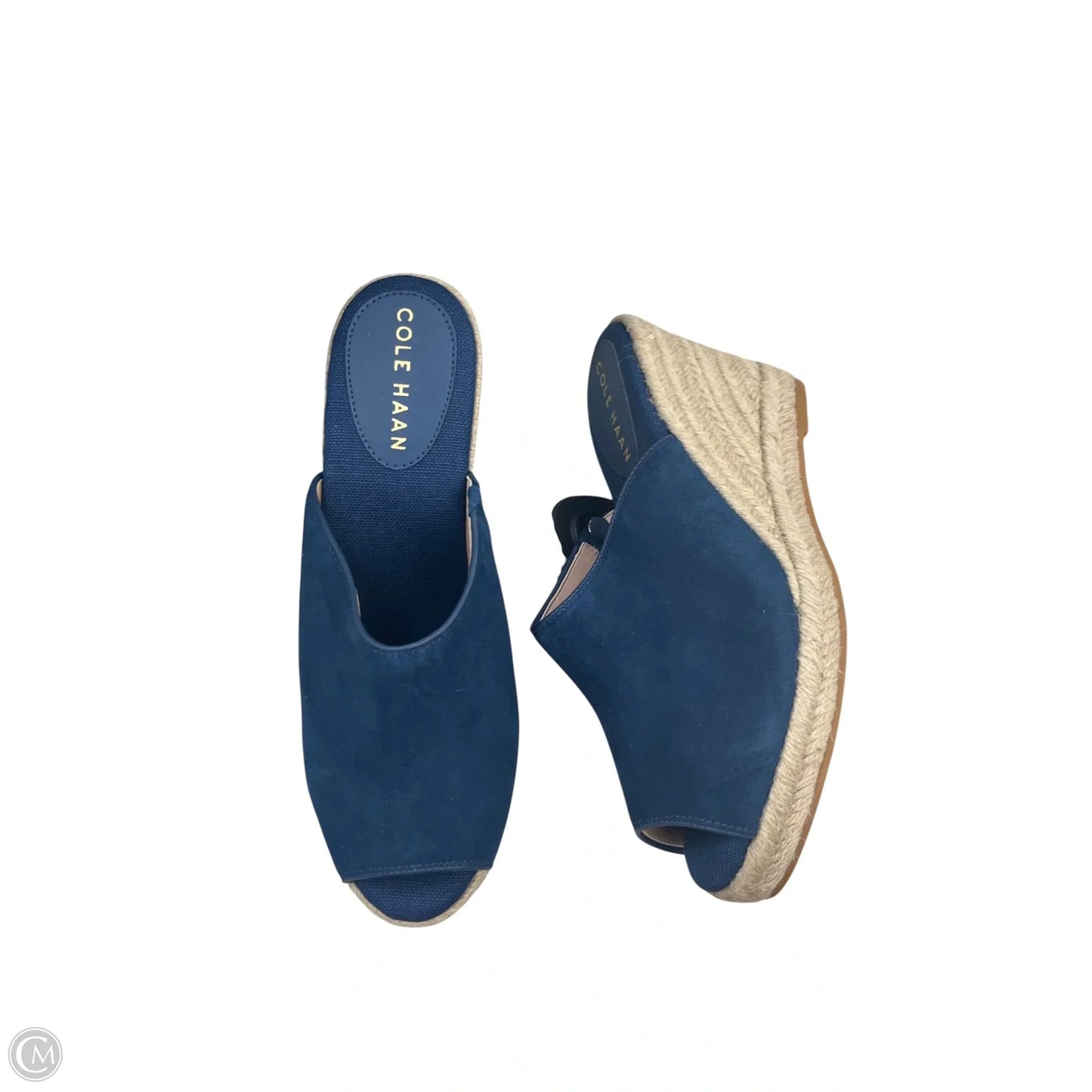Sandals Heels Wedge By Cole-haan In Navy, Size: 6.5