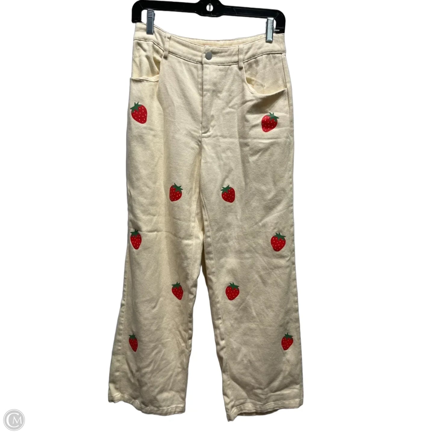 Pants Other By Shein In Cream & Red, Size: S