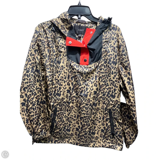 Jacket Windbreaker By J. Crew In Black & Brown, Size: M